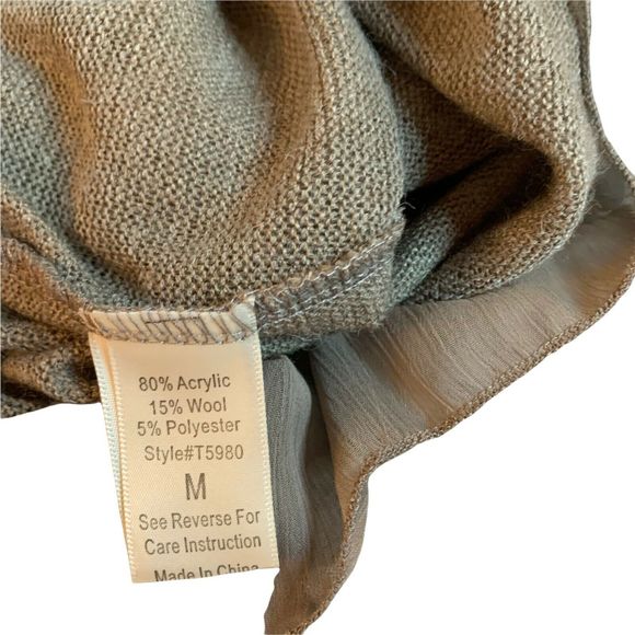 Anthropologie Blue Bird Sweater Scarf Light Brown Size Medium - Picture 8 of 8